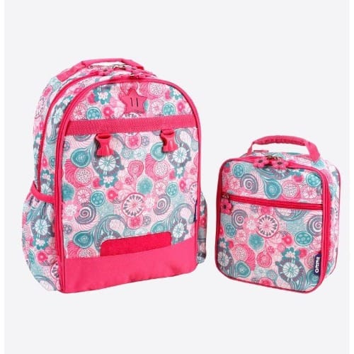 Raspberry Backpack And Lunchbag - 16" - 2 Pieces