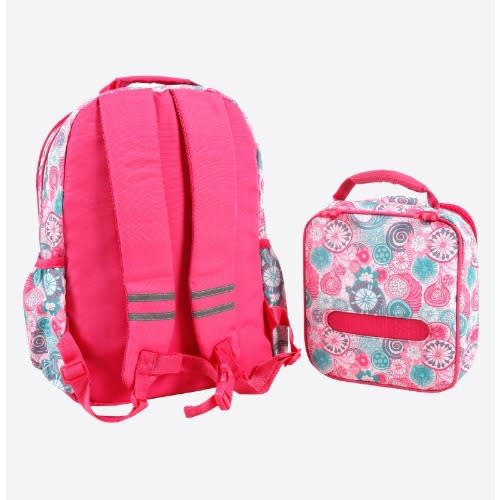 Raspberry Backpack And Lunchbag - 16" - 2 Pieces