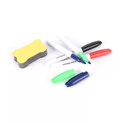 Whiteboard Pen Marker And Eraser - Set Of 5