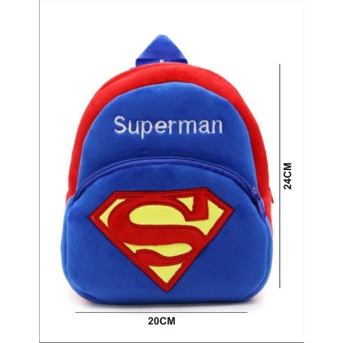 Toddler Superman Cartoon Plush Bag + Preschool Counting Game