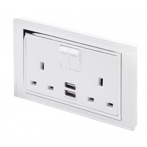 Wall Socket With Usb Plug - 2 In 1