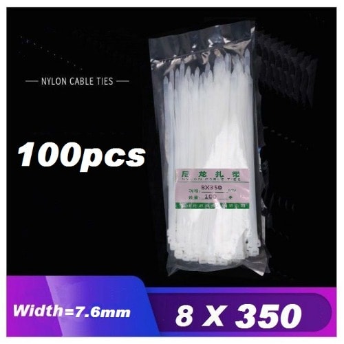 Nylon Cable Zip Ties - 100pcs - 8 X 350