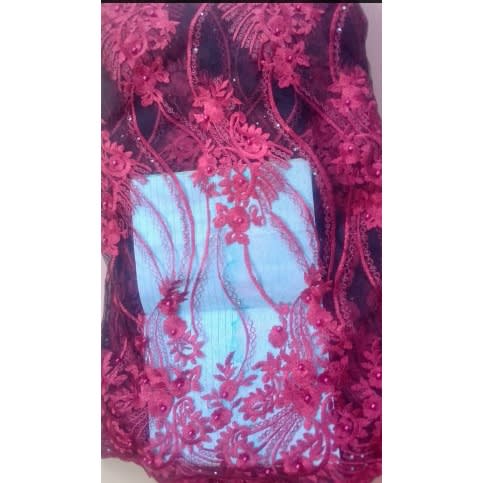 Net Lace - Red - 5 Yards