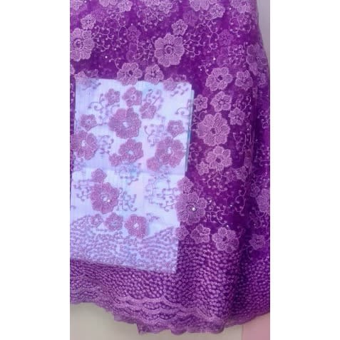 Net Lace  - Purple -  5 Yards