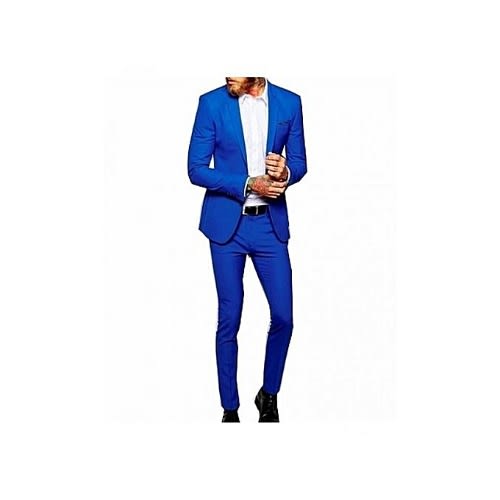 Men's Fitted Suit-Blue