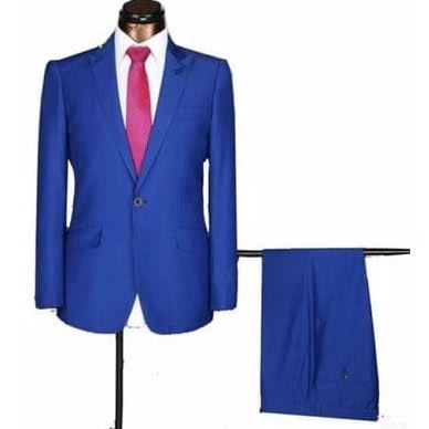 Men's Fitted Suit-Blue