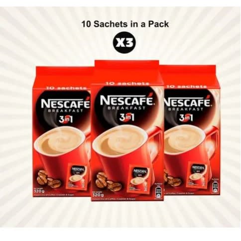 Nescafe Breakfast - 10 In 1 Roll - 32g X 3 Rolls