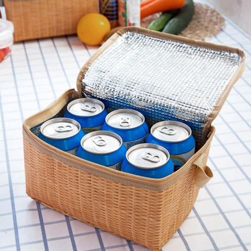 Rattan-like Picnic Basket / Lunch Bag