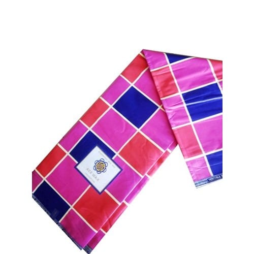 Lin Chin Java Ace Wax- Pink-Blue-Red - 6 Yards