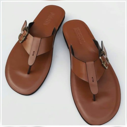 Buckle Slippers - Brown