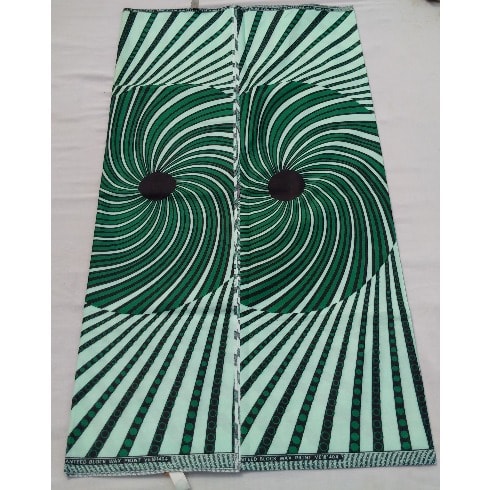 Light And Dark Green Colour Wax - 6 Yards