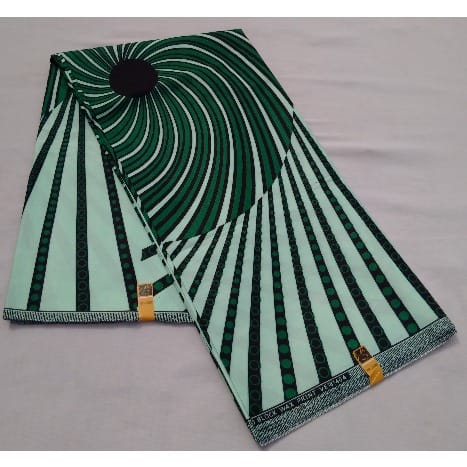 Light And Dark Green Colour Wax - 6 Yards