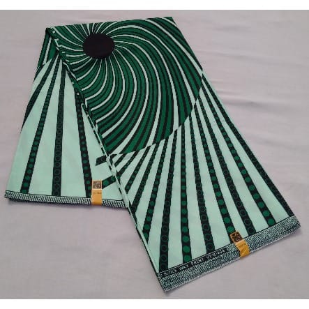 Light And Dark Green Colour Wax - 6 Yards