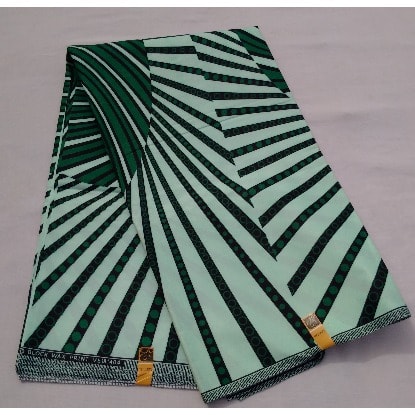 Light And Dark Green Colour Wax - 6 Yards