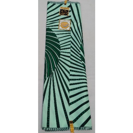 Light And Dark Green Colour Wax - 6 Yards