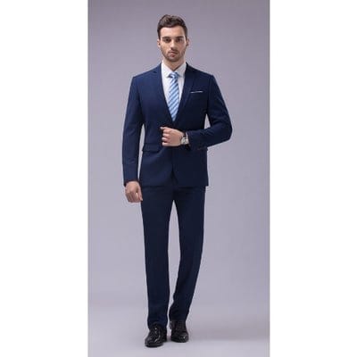 Die Camprie Men's Slim Fit Suit -Navy Blue