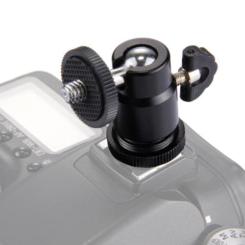 Cold Shoe Tripod Head 1/4 Inch Tripod Screw Head With Lock For DSLR/SLR Cameras