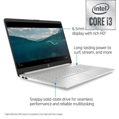 15- 10th Gen- Intel Core i3 -8GB RAM- 128GB SSD- Touchscreen- 15.6"- Silver