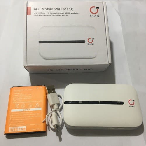 OLAX 4G+ LTE Mobile WiFi Router With 3,000mAh Battery And 150Mbps Speed For All Networks.