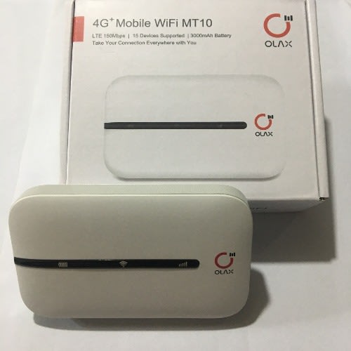 OLAX 4G+ LTE Mobile WiFi Router With 3,000mAh Battery And 150Mbps Speed For All Networks.