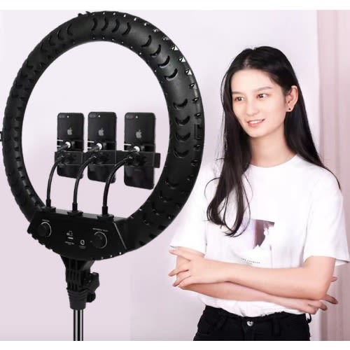 18"  Ring Light + 2m Tripod + 3 Phone Holders