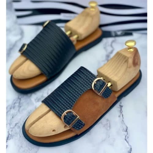 Cover Top Leather Slip On - Blue