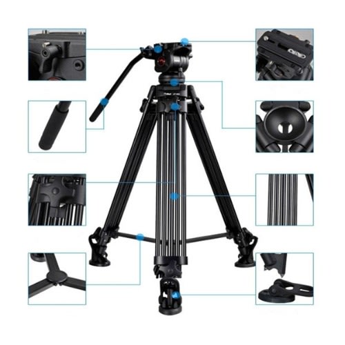 Nt-660 1620cm Broadcast Professional Studio Dslr Cameras Tripod Compatible With Manfr