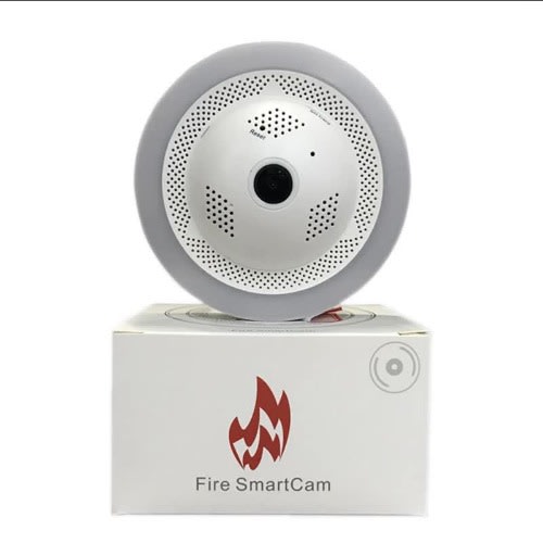 Wireless Panoramic Smoke Detector Fire Smart 2mp 1080 Hd Camera
