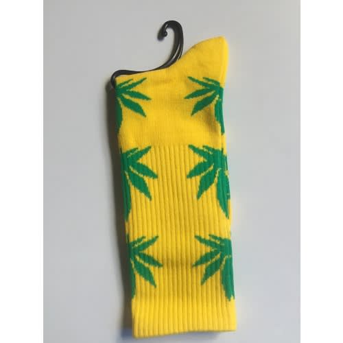 Men's Cotton Leaf Print Socks