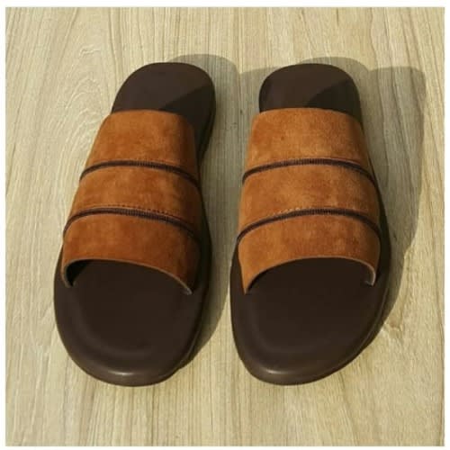 Suede Leather Slide
