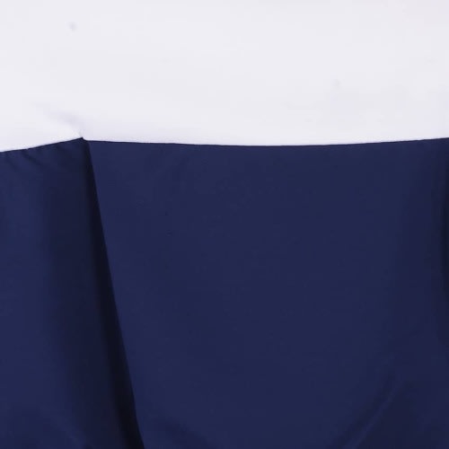 Round Neck Shift Dress- Blue