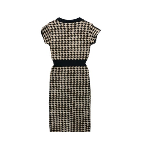 V-neck Bodycon Knitted Dress