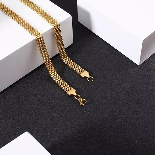 Net Chain Necklace -Gold