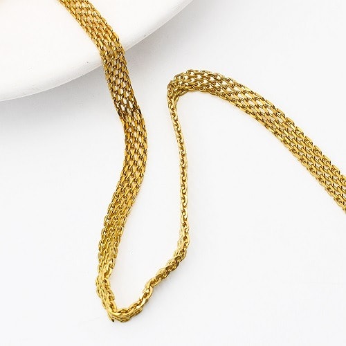 Net Chain Necklace -Gold
