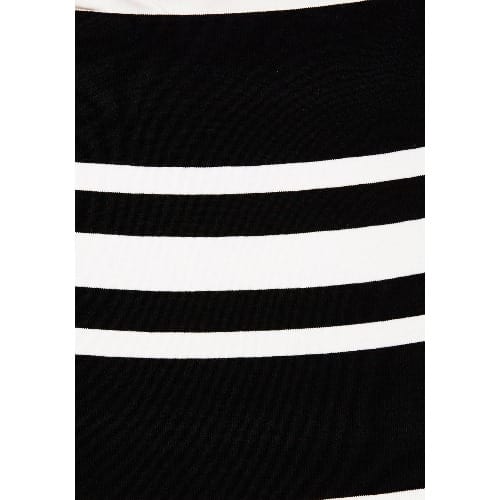 Striped Midi Tube Skirt - Black