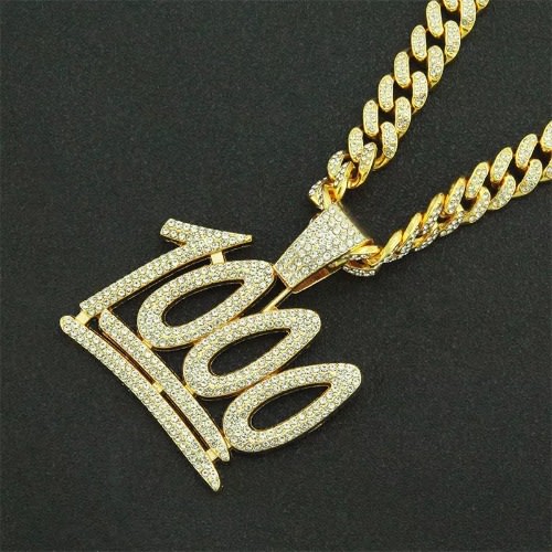 Men's Jewelry - 1000 Pendant And Chain - Gold
