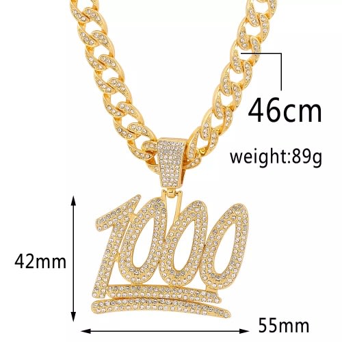 Men's Jewelry - 1000 Pendant And Chain - Gold