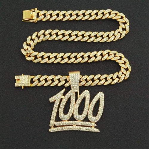 Men's Jewelry - 1000 Pendant And Chain - Gold