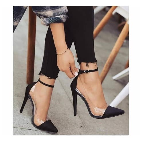 Transparent Upper Pump Office Shoe