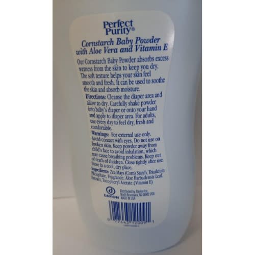 Pure Cornstarch Talc Free Baby Powder