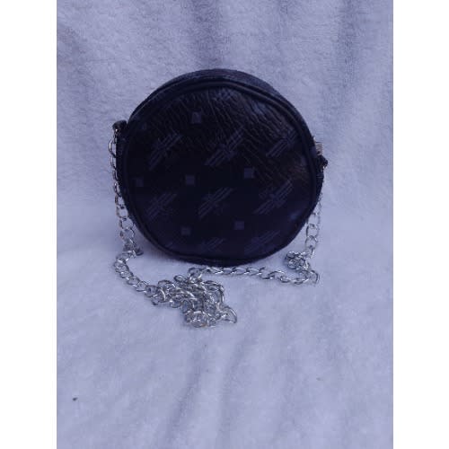 Round Shoulder Bag - Black