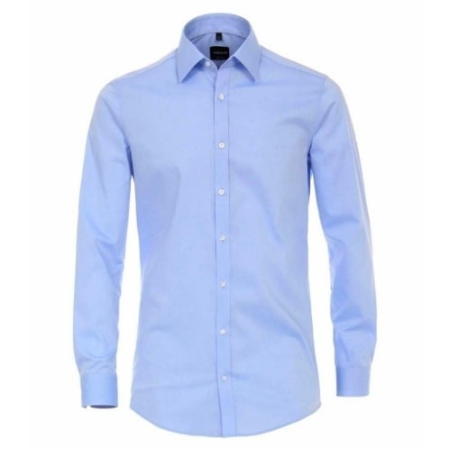 Men's Formal Shirt With Matching Tie  - Light Blue/ Black