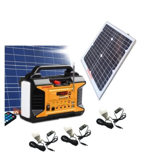 Solar Power Generator + Panel + Led Bulbs