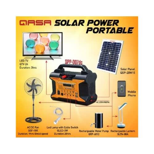 Solar Power Generator + Panel + Led Bulbs