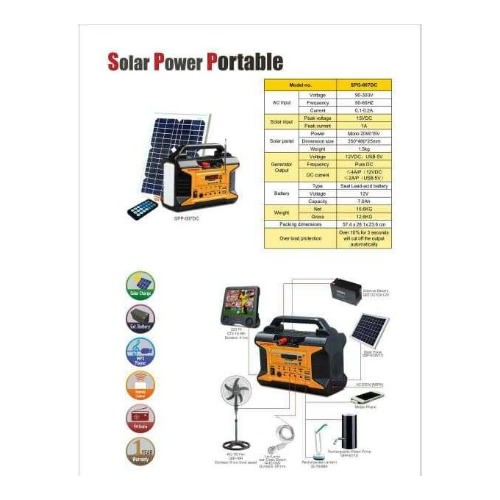 Solar Power Generator + Panel + Led Bulbs