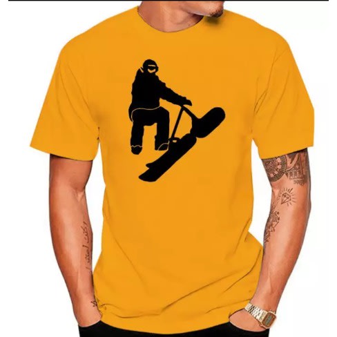 Skate Print T-Shirts - Yellow