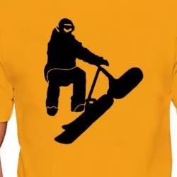 Skate Print T-Shirts - Yellow