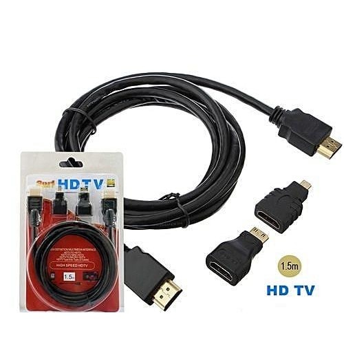3in1 Hdmi To Hdmi/mini/micro Hdtv Adaptor Cable Kit Hd For Tablet Pc Tv