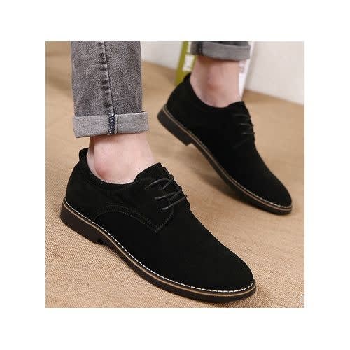 Suede Men's Boots - Black