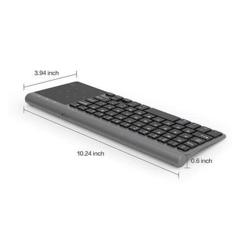 Thin 2.4ghz Usb Wireless Mini Keyboard With Number Touchpad Numeric Keypad